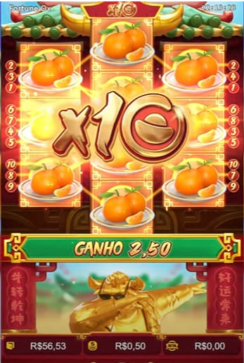 Fortune Ox game at KTO Casino winning home screen.